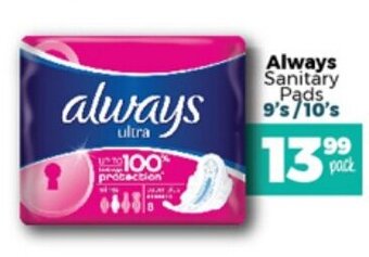 Always Sanitary Pads 9's / 10's