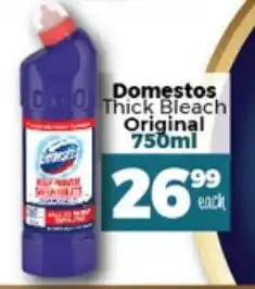 Take 'n Pay Domestos Thick Bleach Original 750ml offer