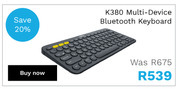 First Shop Logitech K380 Multi-Device Bluetooth Keyboard offer