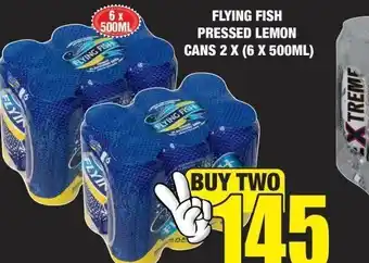 Boxer Liquors Flying fish pressed lemon cans 2 offer