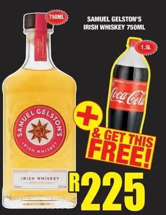 Boxer Liquors Samuel gelston's irish whiskey & coca-cola offer