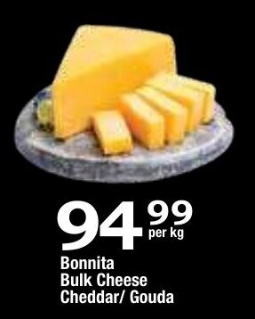 Oxford Freshmarket Bonnita Bulk Cheese Cheddar/ Gouda per kg offer