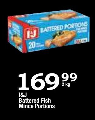 Oxford Freshmarket I&J Battered Fish Mince Portions 2kg offer