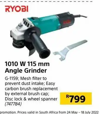 Builders Warehouse 1010 w 115 mm angle grinder offer
