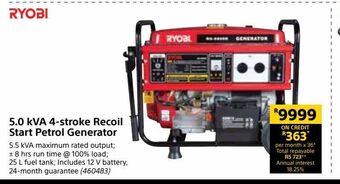 5.0 kva 4-stroke recoil start petrol generator