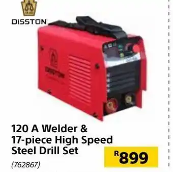 Builders Warehouse 120 a welder & 17-piece high speed steel drill set offer