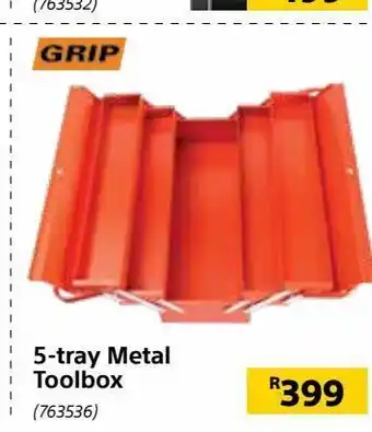 5- tray metal toolbox