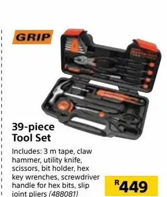 39-piece tools set