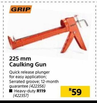 Builders Warehouse 225 mm caulking gun offer