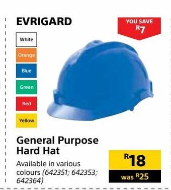 Builders Warehouse General purpose hard hat offer