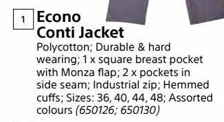 Builders Warehouse Econo conti jacket offer