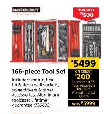 Builders Warehouse 166-piece tool set offer
