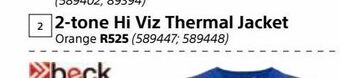 Builders Warehouse 2-tone hi viz thermal jacket offer