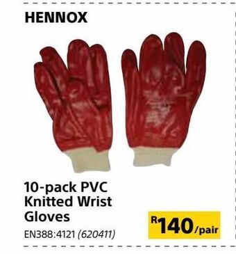 10-pack pvc knitted wrist gloves