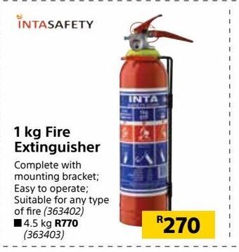 Builders Warehouse 1 kg fire extinguisher offer