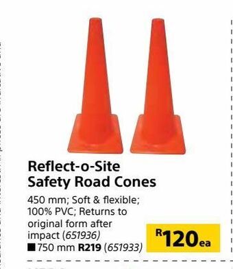 Reflect - o -site safety road cones