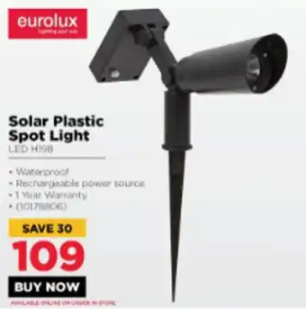 HiFi Corp Eurolux Solar Plastic Spot Light offer