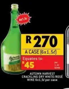 Shoprite Liquor Autumn harvest crackling dry wine 6 offer