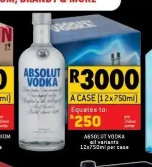 Shoprite Liquor Absolut vodka 12 offer