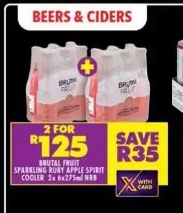 Shoprite Liquor Brutal fruit sparkling ruby apple spirit coller 2 offer