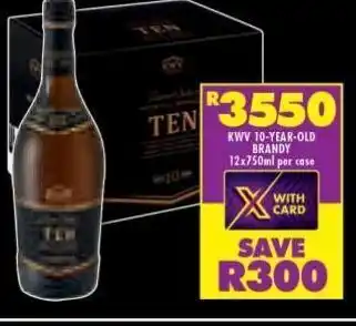 Shoprite Liquor Kwv 10-year-old brandy 12 offer