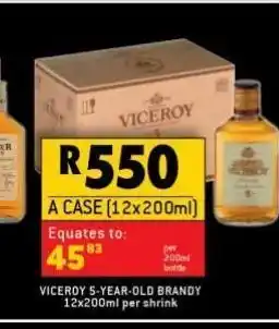Shoprite Liquor Viceroy 5-year-old brandy 12 offer