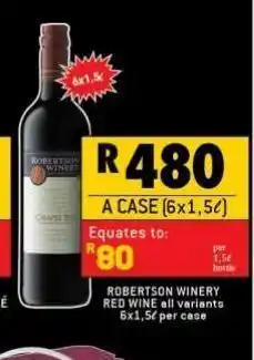 Shoprite Liquor Robertson winery red wine 6 offer