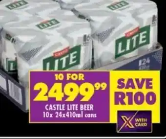 Shoprite Liquor Castle lite beer 10 offer
