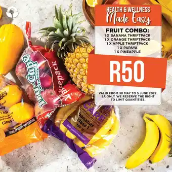 Food Lover's Market Bananas, oranges, apples, papaya & pineapples offer