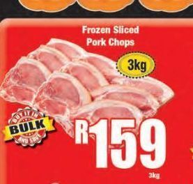 Boxer Frozen sliced pork chops offer