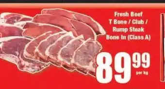 Boxer Fresh beef t bone / club / rump steak bone in offer