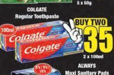 Boxer Colgate toothpaste 2 offer