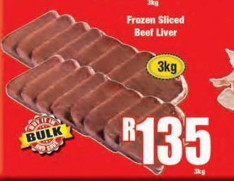 Boxer Frozen sliced beef liver offer
