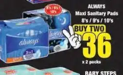 Boxer Always maxi sanitary pads 2 offer