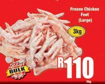 Frozen chicken feet