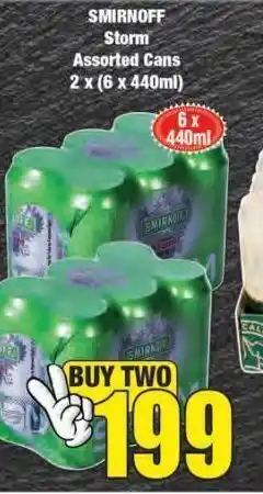 Boxer Smirnoff storm assorted cans 2 offer