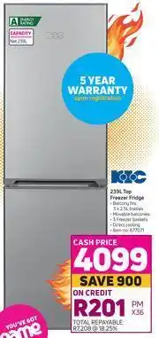 Game KIC 239L Top Freezer Fridge offer
