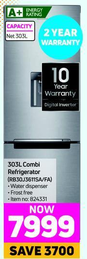 Game Samsung 303L Combi Refrigerator RB30J3611SA/FA offer