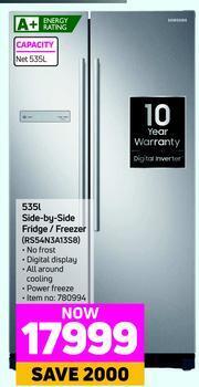 Game Samsung 535L Side By Side Fridge/Freezer RS54N3A13S8 offer