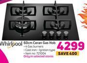 Game Whirlpool 60cm Ceran Gas Hob offer