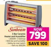 Game Sunbeam 3 Bar Ceramic Heater & Humidifier offer