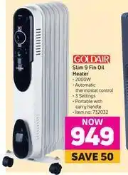 Game Goldair Slim 9 Fin Oil Heater offer