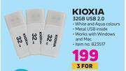 Game Kioxia 32GB USB 2.0-For 3 offer