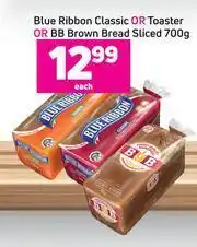 Game Blue Ribbon Classic Or Toaster Or BB Brown Bread Sliced-700g Each offer