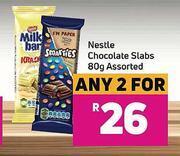 Game Nestle Chocolate Slabs Assorted-For Any 2 x 80g offer