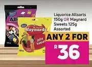 Liquorice Allsorts 150g Or Maynard Sweets 125g Assorted-For Any 2