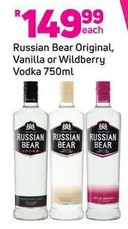 Game Russian Bear Original, vanilla Or Wildberry Vodka-750ml Each offer