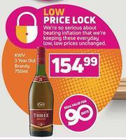 Game KWV 3 Year Old Brandy-750ml offer