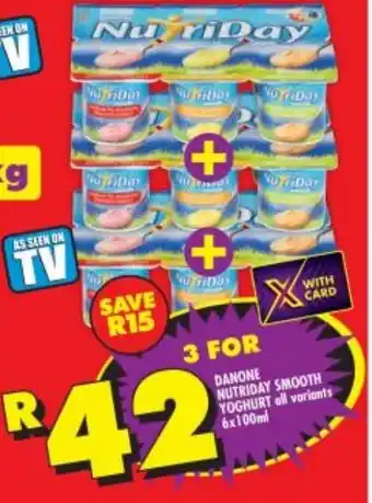 Shoprite Danone NutriDay Smooth Yoghurt 6x100g offer