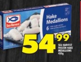 Shoprite Sea Harvest Frozen Hake Medallions 450g offer